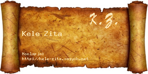 Kele Zita névjegykártya